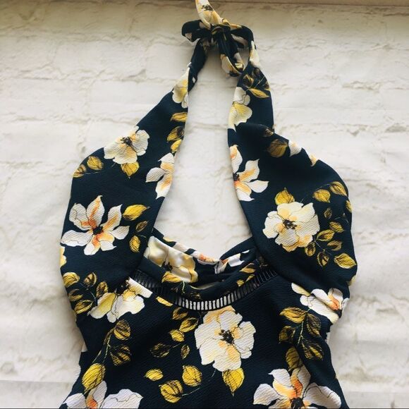 Beach Riot x Stone Cold Fox Paige Floral Print Cut Out Swimsuit Sz XS NWT - Picture 4 of 10